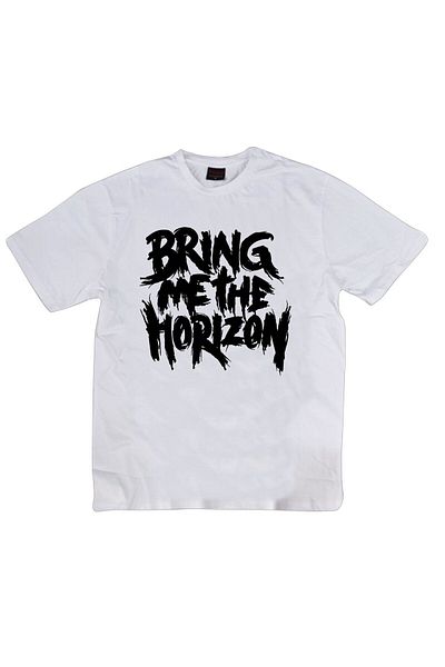 fame-stoned Λευκό μπλουζάκι Bring Me The Horizon Printed Unisex 100% Cotton