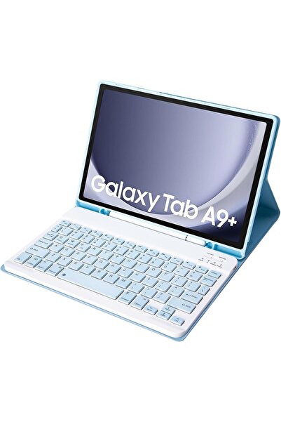 MMP SHOP Samsung Galaxy Tab A9 Plus X210 - Bluetooth-Compatible, Wireless Pen Compartment Keyboard
