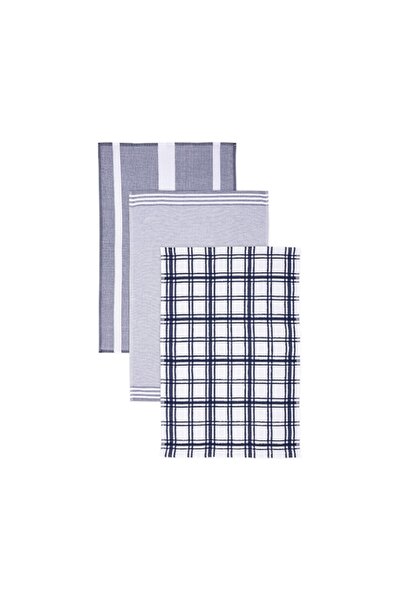 Mukitchen Modern Terry Stripe Towel- Ink Blue
