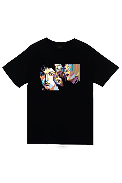 fame-stoned The Beatles Štampano Unisex 100% pamuk Crna T-shirt