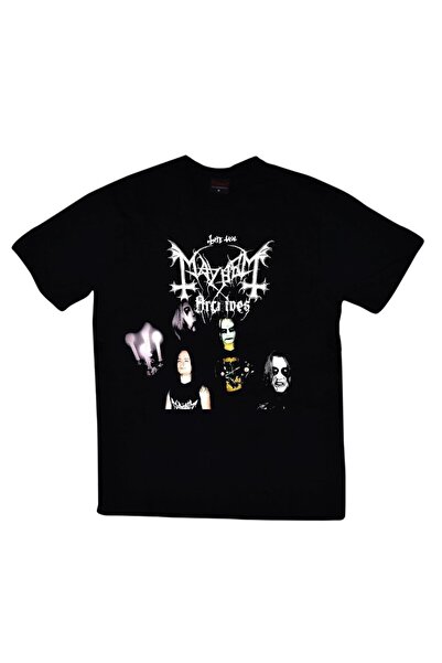 fame-stoned Mayhem majica sa printom, unisex, 100% pamuk, crna