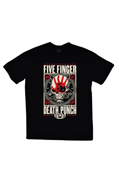 fame-stoned Μπλουζάκι με στάμπα Unisex 100% βαμβακερό μαύρο με πέντε δάχτυλα