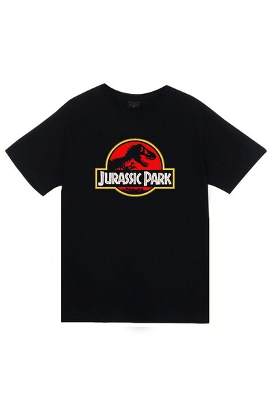 fame-stoned Unisex crni Jurassic Park Štampano T-shirt