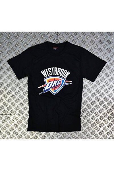 fame-stoned Унісекс Чорний Оклахома - Футболка з принтом Рассела Вестбрука