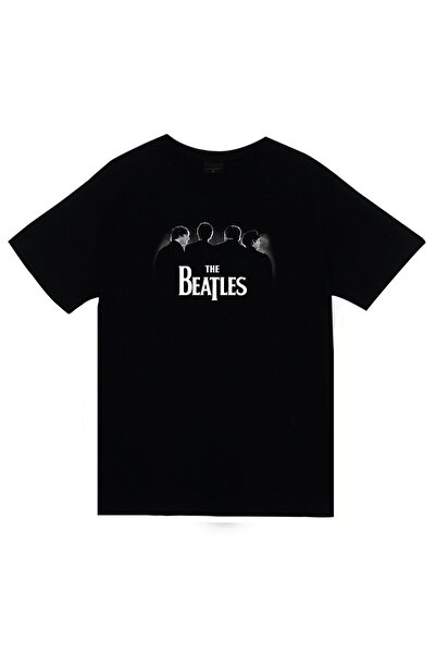 fame-stoned The Beatles Printed Unisex 100% Cotton Μαύρο T-shirt