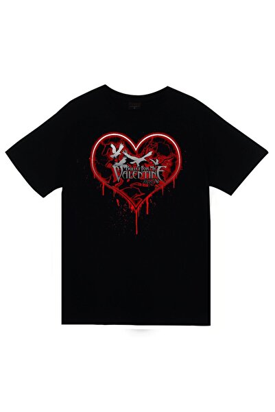 fame-stoned Tricou negru unisex 100% bumbac cu imprimeu Bullet For My Valentine