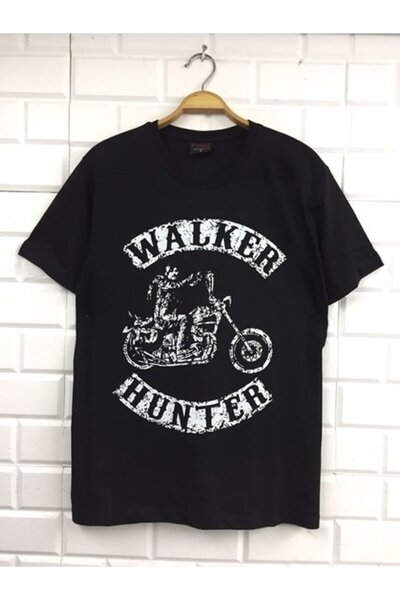 fame-stoned Tricou unisex negru cu imprimeu The Walking Dead