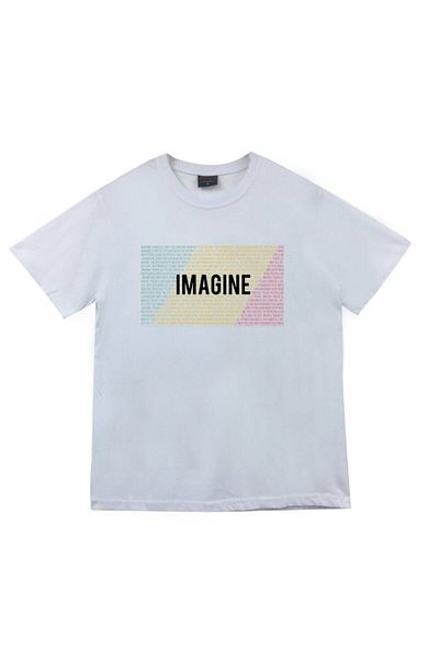 fame-stoned The Beatles Printed Unisex 100% βαμβακερό λευκό μπλουζάκι