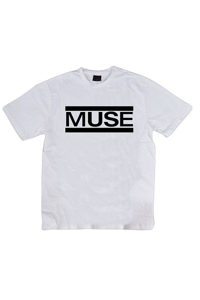 fame-stoned Muse Printed Unisex 100% βαμβακερό λευκό μπλουζάκι