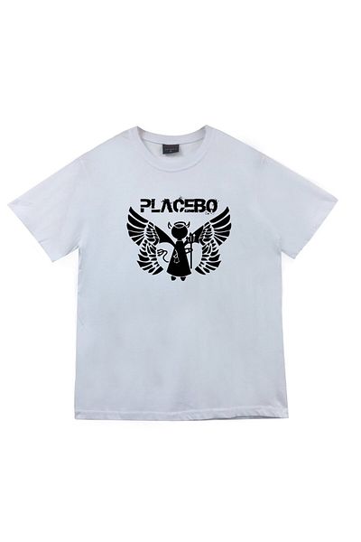 fame-stoned Μπλουζάκι Unisex με στάμπα Placebo 100% βαμβακερό λευκό