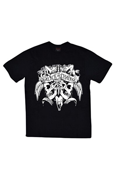 fame-stoned تي شيرت أليس إن تشينز مطبوع للجنسين مصنوع من القطن بنسبة 100% بال...