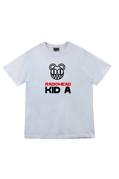 fame-stoned Μπλουζάκι με στάμπα Radiohead Unisex 100% βαμβακερό λευκό