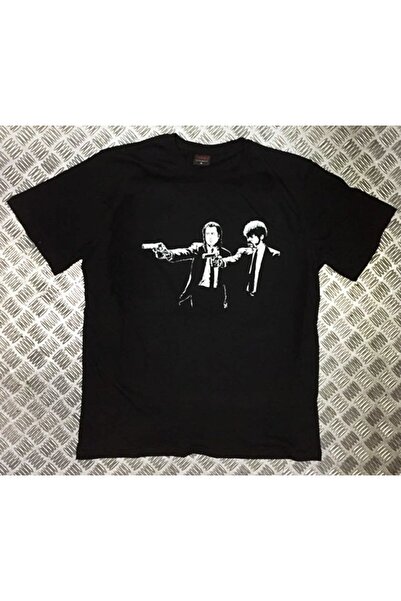 fame-stoned Pulp Fiction - Film - Serija Štampano Unisex 100% pamuk Crna T-shirt