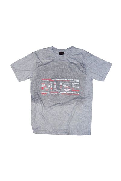 fame-stoned Μπλουζάκι Muse Printed Unisex 100% βαμβακερό γκρι