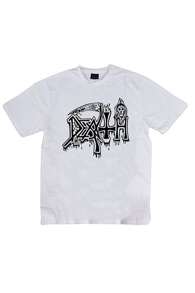 fame-stoned Μπλουζάκι Unisex White Death T-shirt με στάμπα