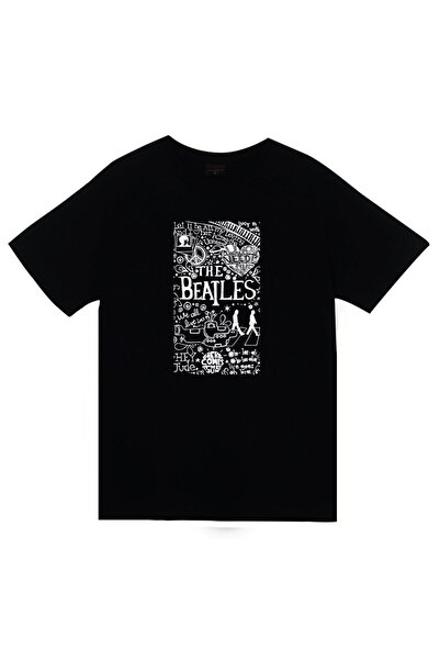 fame-stoned The Beatles Štampano Unisex 100% pamuk Crna T-shirt