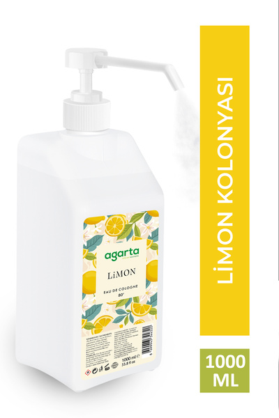 Agarta Püskürtme Valfli 80° Limon Kolonyası 1000 ml