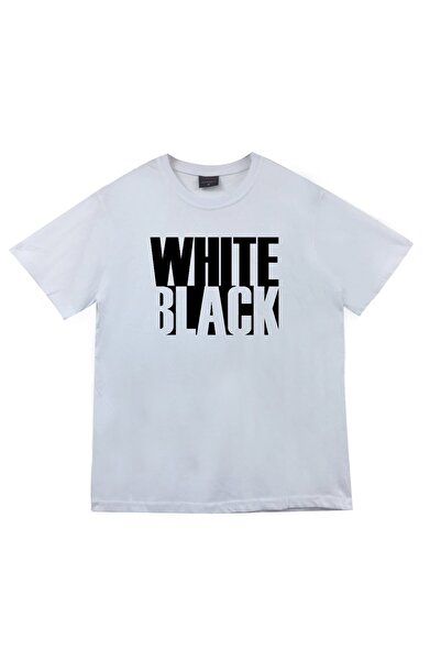 fame-stoned Μπλουζάκι Unisex White Off White Μαύρο με στάμπα