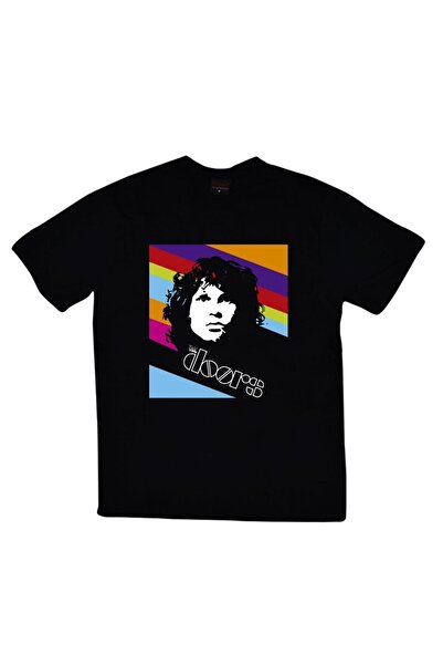 fame-stoned The Doors Štampano Unisex 100% pamuk Crna T-shirt