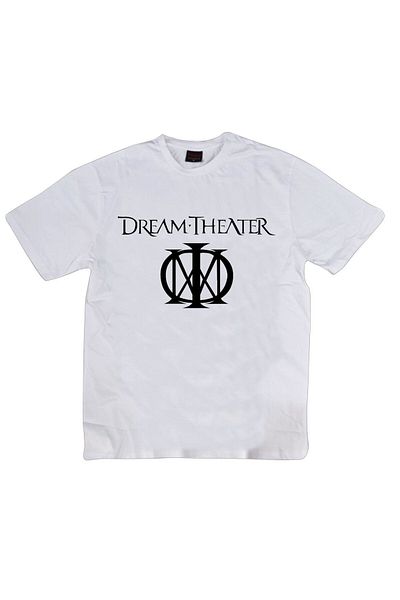 fame-stoned Dream Theater Printed Unisex 100% βαμβακερό λευκό μπλουζάκι