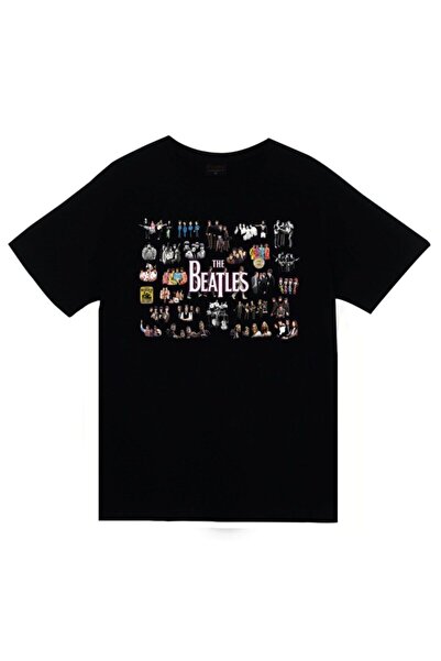 fame-stoned The Beatles Štampano Unisex 100% pamuk Crna T-shirt
