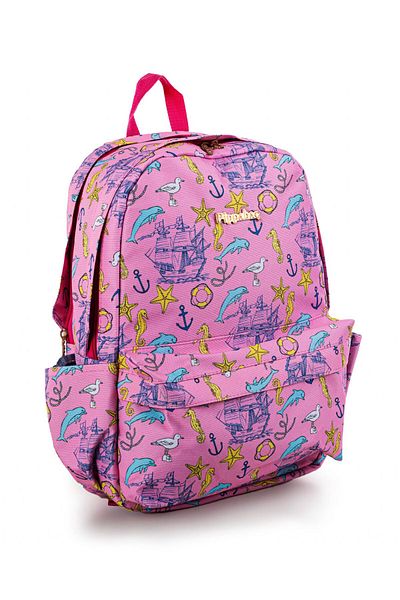 Pippa Sea Three Compartment Pink School and Casual Backpack