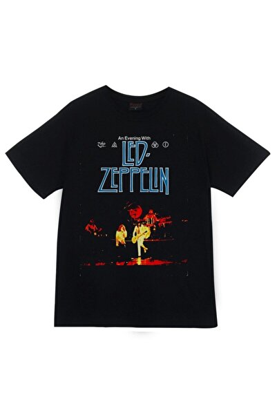fame-stoned Led Zeppelin Štampano Unisex 100% pamuk Crna T-shirt