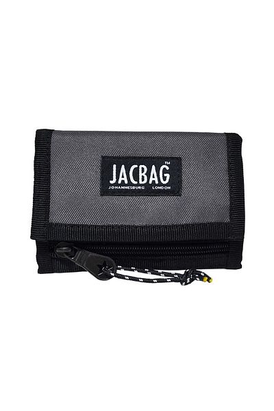 Jacbag Gray Velcro Wallet/Card Holder - Boys and Adult