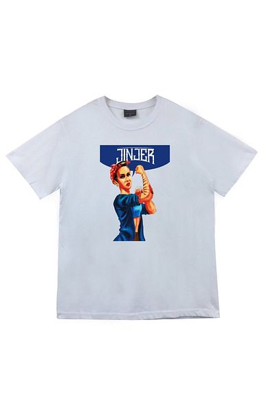 fame-stoned Μπλουζάκι Jinjer Printed Unisex 100% Cotton Λευκό T-shirt