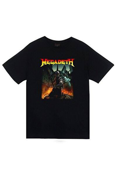 fame-stoned Megadeth Štampano Unisex 100% pamuk Crna T-shirt