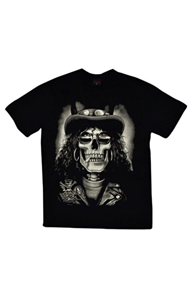 fame-stoned Tricou negru unisex cu imprimeu Guns N Roses, 100% bumbac