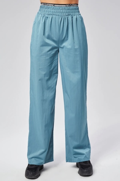 Suziş Women's Petrolo Blue Color Elastic Waist Detailed Wide Leg Pants 50758