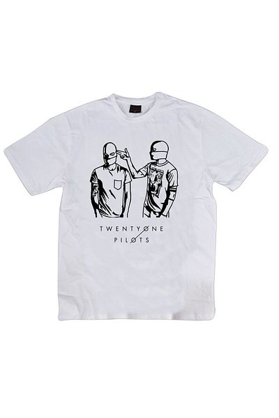 fame-stoned Μπλουζάκι Twenty One Pilots Printed Unisex 100% βαμβακερό λευκό μπλουζάκι