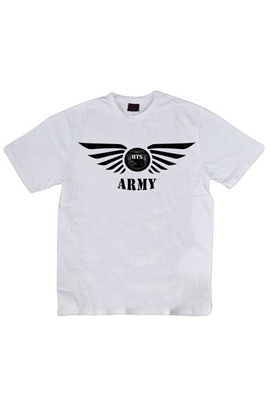 fame-stoned Bts, K-pop Music Band Printed Unisex 100% βαμβακερό λευκό μπλουζάκι
