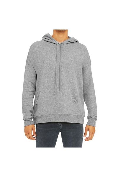 THE WHITE Kangaroo Pocket Gray Hooded 100% Cotton Sweatshirt