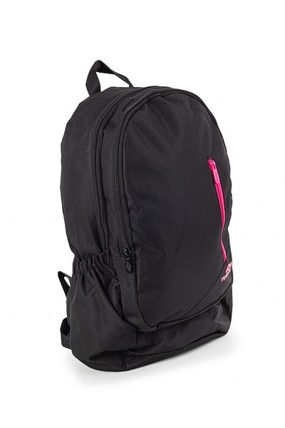 Pippa Bloom Black/Pink Three-Eye School & Casual Backpack
