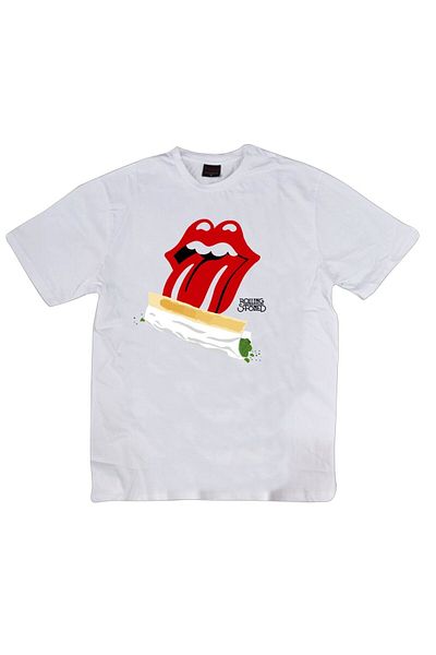 fame-stoned The Rolling Stones Printed Unisex 100% βαμβακερό λευκό μπλουζάκι