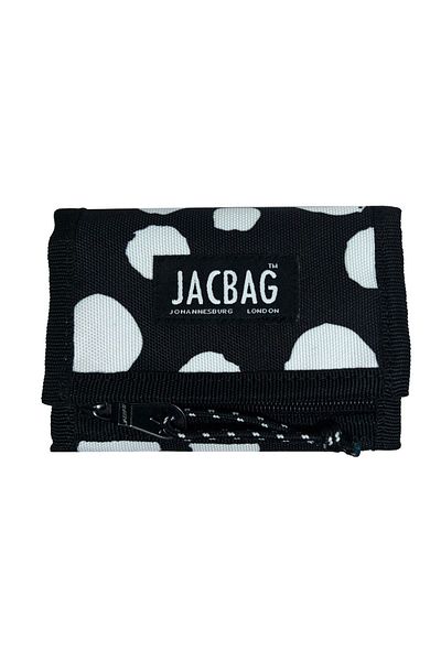 Jacbag Spotted Black/White Velcro Wallet/Card Holder - Boy