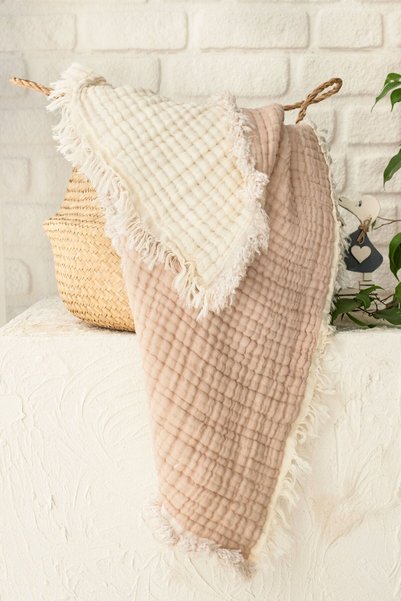 Generic Brand 100% Muslin Fabric Cotton Baby Quilt 100 X 120 cm