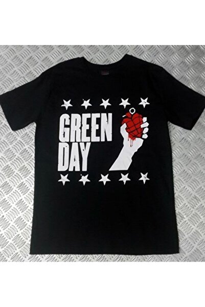 fame-stoned Green Day Štampano Unisex 100% pamuk Crna T-shirt