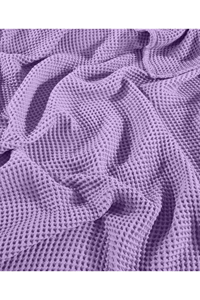 destinyhometex 100% Cotton Waffle Double Fringeless Bedspread 230X250/2 Pcs Pillowcases 50X70Cm