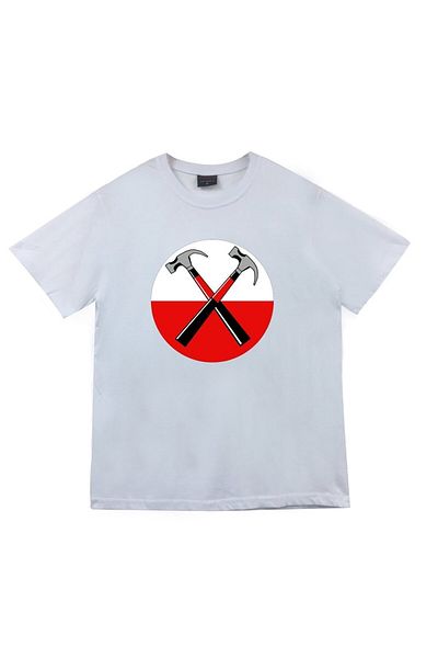 fame-stoned Μπλουζάκι με στάμπα Pink Floyd Unisex 100% βαμβακερό λευκό