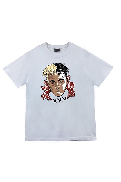 fame-stoned Xxxtentacion Printed Unisex 100% βαμβακερό λευκό μπλουζάκι