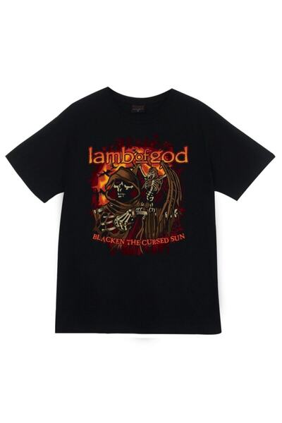 fame-stoned Lamb Of God majica sa printom, unisex, 100% pamuk, crna