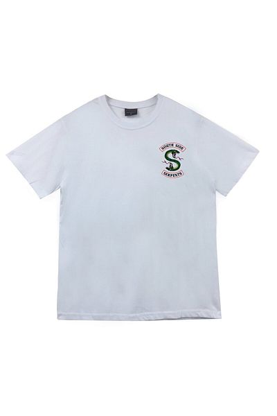 fame-stoned Μπλουζάκι Unisex White Riverdale Southside Serpents με στάμπα