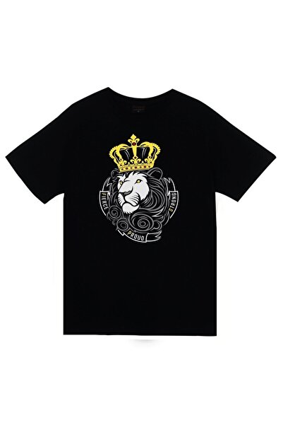 fame-stoned Lav, životinja Štampano unisex 100% pamuk crna T-shirt