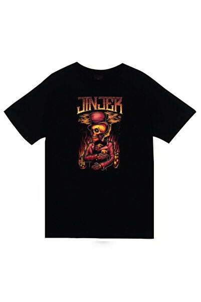 fame-stoned Jinjer Štampano Unisex 100% pamuk Crna T-shirt
