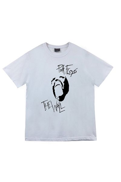 fame-stoned Μπλουζάκι με στάμπα Pink Floyd Unisex 100% βαμβακερό λευκό