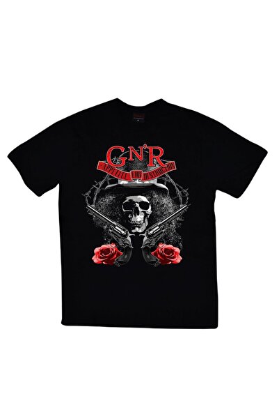 fame-stoned Μπλουζάκι Guns N Roses Printed Unisex 100% βαμβακερό μαύρο
