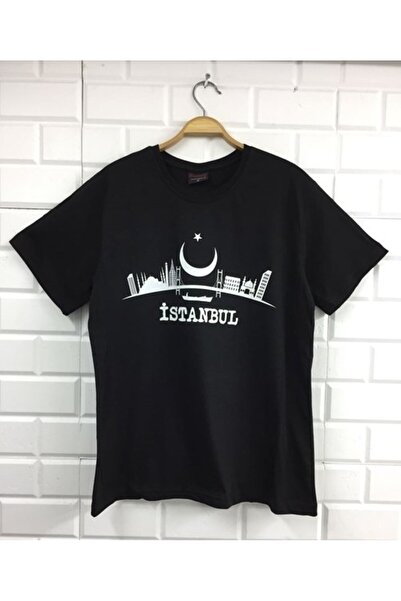 fame-stoned Istanbul B Štampano Unisex 100% pamuk % crna majica